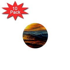 Ocean Sunset Sea Ocean Sunset 1  Mini Magnet (10 Pack)  by Ravend