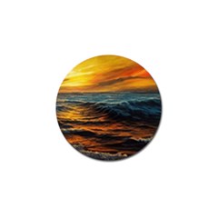 Ocean Sunset Sea Ocean Sunset Golf Ball Marker by Ravend