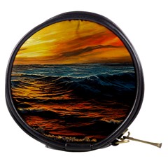 Ocean Sunset Sea Ocean Sunset Mini Makeup Bag by Ravend