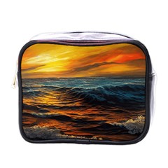 Ocean Sunset Sea Ocean Sunset Mini Toiletries Bag (one Side) by Ravend