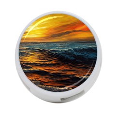 Ocean Sunset Sea Ocean Sunset 4-port Usb Hub (one Side) by Ravend