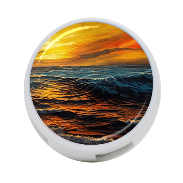 Ocean Sunset Sea Ocean Sunset 4-Port USB Hub (One Side)