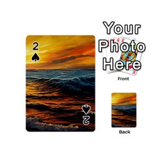 Ocean Sunset Sea Ocean Sunset Playing Cards 54 Designs (mini)