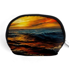 Ocean Sunset Sea Ocean Sunset Accessory Pouch (medium) by Ravend