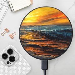 Ocean Sunset Sea Ocean Sunset Wireless Fast Charger(black)