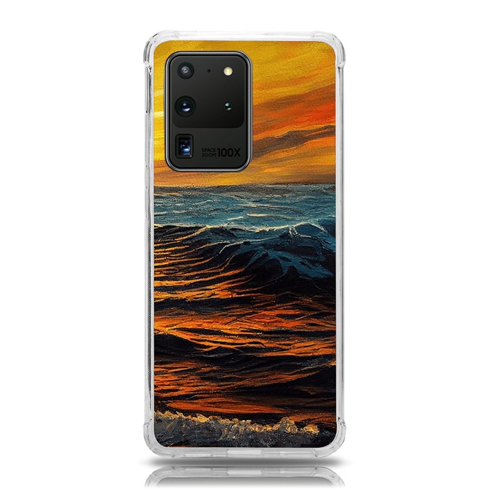 Ocean Sunset Sea Ocean Sunset Samsung Galaxy S20 Ultra 6.9 Inch TPU UV Case