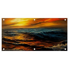 Ocean Sunset Sea Ocean Sunset Banner And Sign 4  X 2 