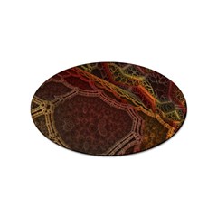 Fractal Pattern Geometric Pattern Sticker Oval (100 Pack)