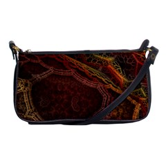 Fractal Pattern Geometric Pattern Shoulder Clutch Bag by Ravend