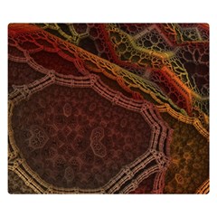 Fractal Pattern Geometric Pattern One Side Premium Plush Fleece Blanket (small)