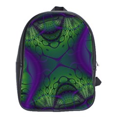 Abstract Art Fractal School Bag (large) by Ravend