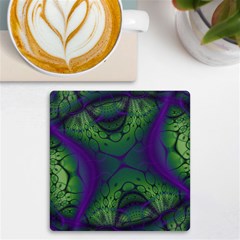 Abstract Art Fractal Uv Print Square Tile Coaster  by Ravend