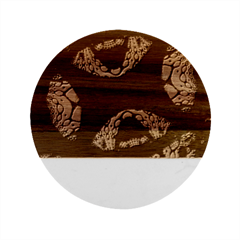 Abstract Art Fractal Marble Wood Coaster (round)