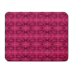 Elegant Pink Floral Geometric Pattern Small Mousepad by dflcprintsclothing