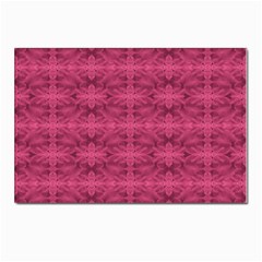 Elegant Pink Floral Geometric Pattern Postcard 4 x 6  (pkg Of 10) by dflcprintsclothing