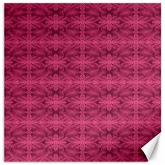 Elegant Pink Floral Geometric Pattern Canvas 12  X 12  by dflcprintsclothing