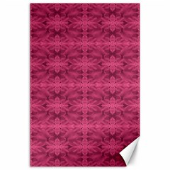 Elegant Pink Floral Geometric Pattern Canvas 24  X 36 