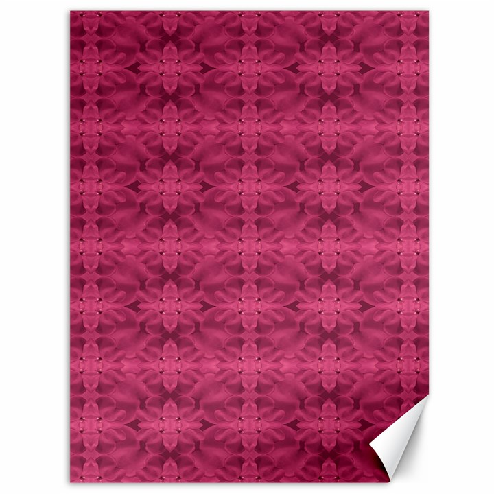 Elegant pink floral geometric pattern Canvas 36  x 48 