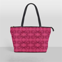 Elegant Pink Floral Geometric Pattern Classic Shoulder Handbag by dflcprintsclothing