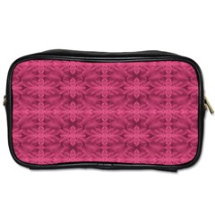 Elegant Pink Floral Geometric Pattern Toiletries Bag (one Side) by dflcprintsclothing