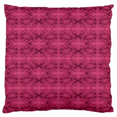 Elegant Pink Floral Geometric Pattern Large Cushion Case (two Sides) by dflcprintsclothing