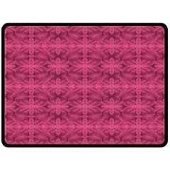 Elegant Pink Floral Geometric Pattern Fleece Blanket (large) by dflcprintsclothing