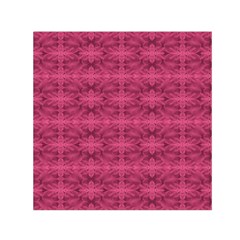 Elegant Pink Floral Geometric Pattern Square Satin Scarf (30  X 30 )