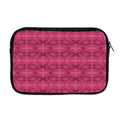 Elegant Pink Floral Geometric Pattern Apple Macbook Pro 17  Zipper Case by dflcprintsclothing