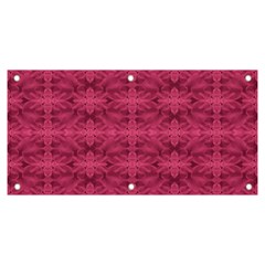 Elegant Pink Floral Geometric Pattern Banner And Sign 6  X 3  by dflcprintsclothing