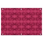 Elegant pink floral geometric pattern Banner and Sign 6  x 4  Front