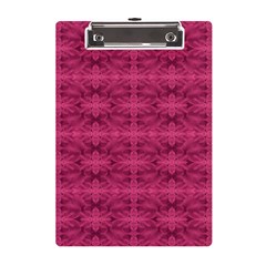 Elegant Pink Floral Geometric Pattern A5 Acrylic Clipboard by dflcprintsclothing