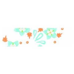 Batik T- Shirt Batik Flowers Pattern 15 Oblong Satin Scarf (16  X 60 ) by maxcute