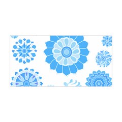 Blue Flowers T- Shirt Blue Psychedelic Floral Power Pattern T- Shirt Yoga Headband