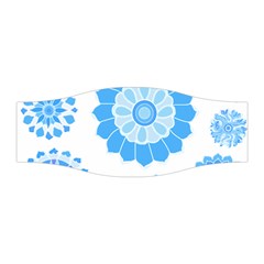 Blue Flowers T- Shirt Blue Psychedelic Floral Power Pattern T- Shirt Stretchable Headband