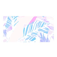 Blue T- Shirt Blue Tropical Pattern T- Shirt Satin Wrap 35  X 70  by maxcute