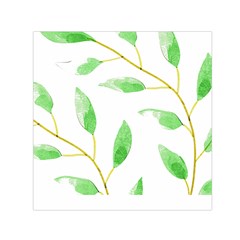 Boho Leaf Pattern T- Shirt Boho Leaf Pattern8 Square Satin Scarf (30  x 30 )