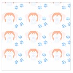 Boxer Dog Pattern T- Shirt Boxer Dog Pattern T- Shirt Square Satin Scarf (36  x 36 ) Front