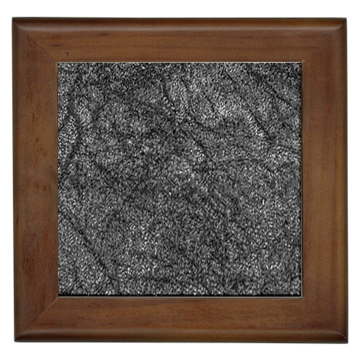 Stretch Marks Abstract Grunge Design Framed Tile