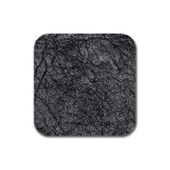 Stretch Marks Abstract Grunge Design Rubber Square Coaster (4 Pack) by dflcprintsclothing