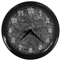 Stretch Marks Abstract Grunge Design Wall Clock (black) by dflcprintsclothing