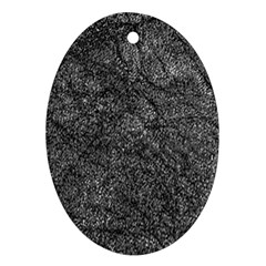 Stretch Marks Abstract Grunge Design Oval Ornament (two Sides) by dflcprintsclothing