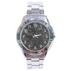 Stretch Marks Abstract Grunge Design Stainless Steel Analogue Watch by dflcprintsclothing