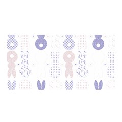 Bunnies T- Shirt Easter Bunnies Pattern T- Shirt Satin Wrap 35  X 70  by maxcute