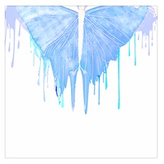 Butterfly Art T- Shirtmelting Butterfly Blue Wings Art  Design T- Shirt Square Satin Scarf (36  X 36 ) by maxcute