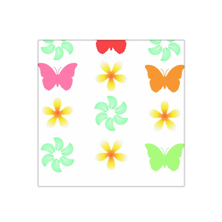 Butterfly Garden Flowers Pattern T- Shirt Butterfly Garden Flowers Pattern T- Shirt Satin Bandana Scarf 22  x 22 