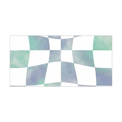 Checkerboard T- Shirt Psychedelic Watercolor Check Aqua T- Shirt Yoga Headband by maxcute