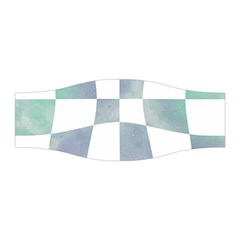 Checkerboard T- Shirt Psychedelic Watercolor Check Aqua T- Shirt Stretchable Headband by maxcute