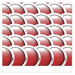 Circles Pattern T- Shirt Red Circles Pattern T- Shirt Square Satin Scarf (36  X 36 ) by maxcute