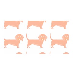 Dachshund Dog Pattern T- Shirt Brown Dachshund Dog Breed Cute Pattern T- Shirt Satin Wrap 35  X 70  by maxcute