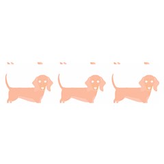 Dachshund Dog Pattern T- Shirt Brown Dachshund Dog Breed Cute Pattern T- Shirt Oblong Satin Scarf (16  X 60 ) by maxcute